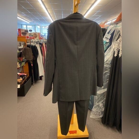 Warren Sewell Men 42 / 36 Pant Gray Plaid 2PC Suit - Picture 3 of 5